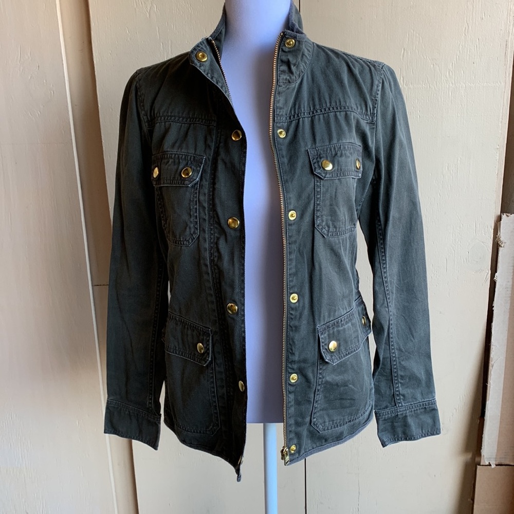 J Crew Sz XS Olive Green Field Jacket - Picture 6 of 9